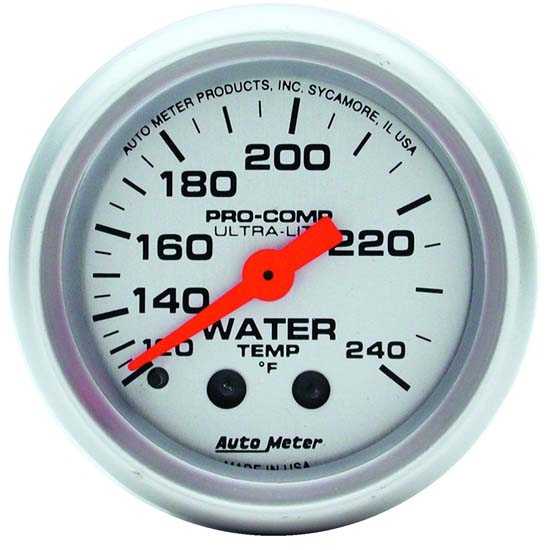 Auto Meter 4332 Ultra-Lite Mechanical Water Temperature Gauge