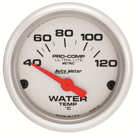 Auto Meter 4337-M Ultra-Lite Air-Core Water Temperature Gauge, 2-1/16