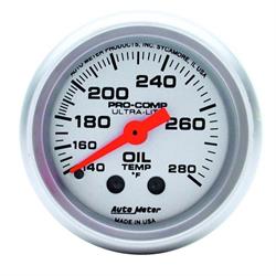 AutoMeter 4341 Ultra-Lite Mechanical Oil Temperature Gauge,2-1/16
