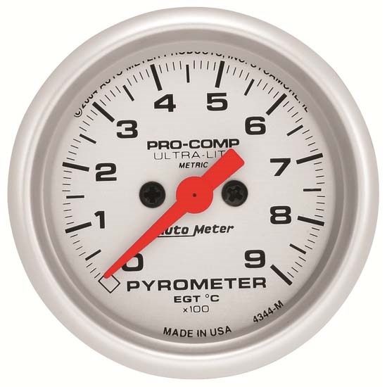 Auto Meter 4344-M Ultra-Lite Digital Stepper Motor Pyrometer Gauge