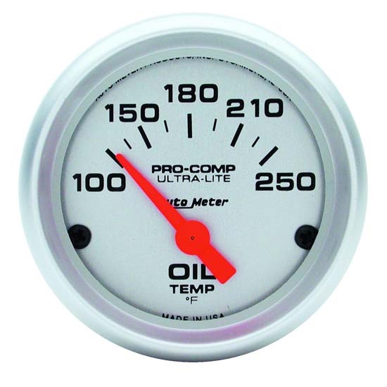 Auto Meter 4347 Ultra-Lite Air-Core Oil Temperature Gauge, 2-1/16 Inch