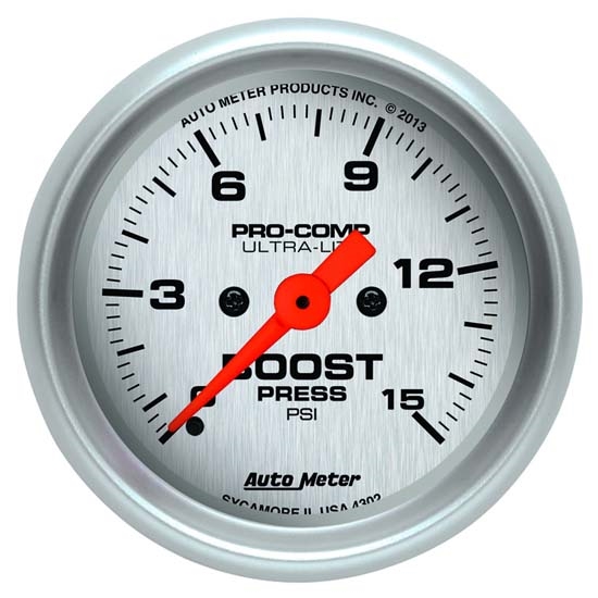 Auto Meter 4350 Ultra-Lite Digital Stepper Motor Boost Gauge, 2-1/16