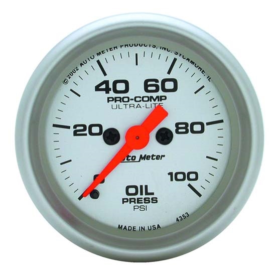 Auto Meter 4353 Ultra-Lite Digital Stepper Motor Oil Pressure Gauge