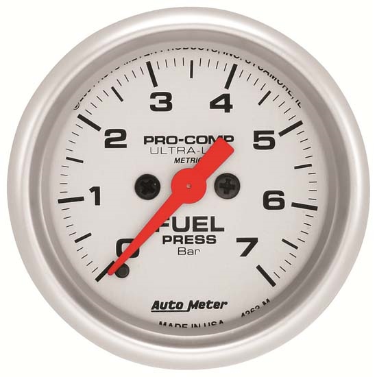 Auto Meter 4363-M Ultra-Lite Digital Stepper Motor Fuel Pressure Gauge