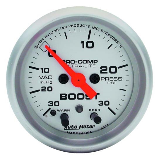 Auto Meter 4376 Ultra-Lite Digital Stepper Motor Boost/Vacuum Gauge
