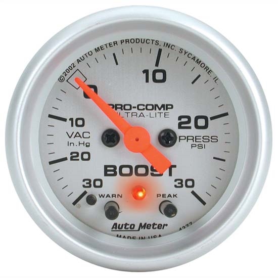 Auto Meter 4377 Ultra-Lite Digital Stepper Motor Boost/Vacuum Gauge