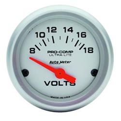 AutoMeter 4391 Ultra-Lite Air-Core Voltmeter Gauge, 2-1/16 Inch
