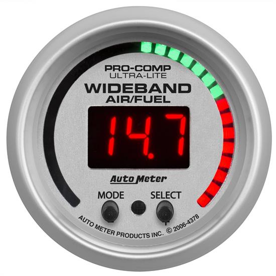 Auto Meter 4397 Ultra-Lite Air/Fuel Ratio Gauge, 2-1/16, 6:1-20:1, Flat