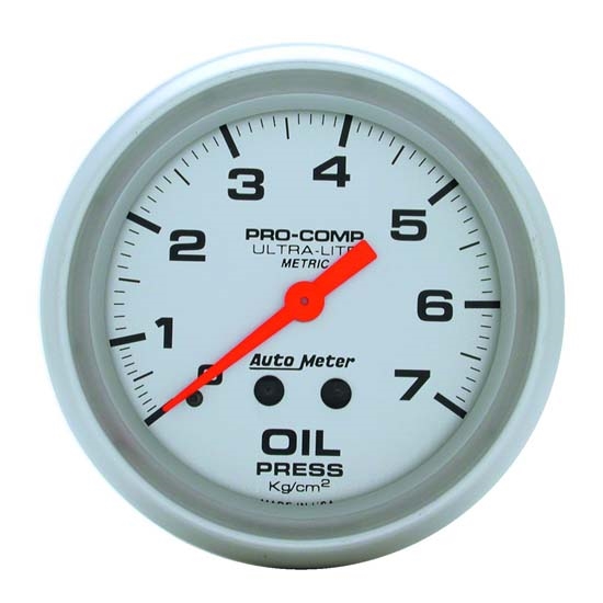 Auto Meter 4421-J Ultra-Lite Mechanical Oil Pressure Gauge, 2-5/8 Inch