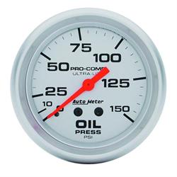 AutoMeter 4423 Ultra-Lite Mech Oil Press. Gauge, 150 PSI, 2-5/8