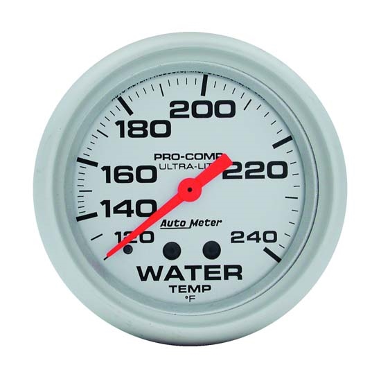 Auto Meter 4432 Ultra-Lite Mechanical Water Temperature Gauge, 2-5/8