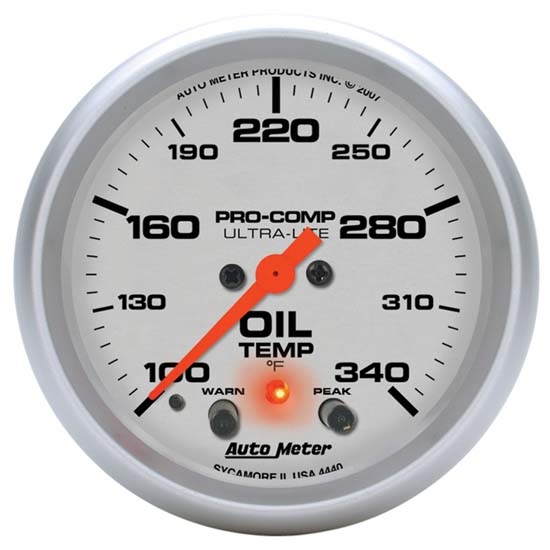Auto Meter 4440 Ultra-Lite Digital Stepper Motor Oil Temperature Gauge