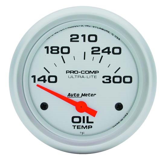 AutoMeter 4447 Ultra-Lite Air-Core Oil Temperature Gauge, 2-5/8