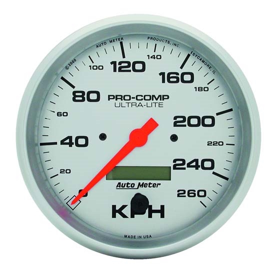 Auto Meter 4489-M Ultra-Lite Air-Core Speedometer, 260km/h, 5 Inch