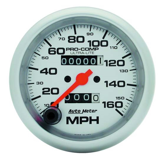 Auto Meter 4493 Ultra-Lite Mechanical Speedometer, 120 MPH, 3-3/8 Inch