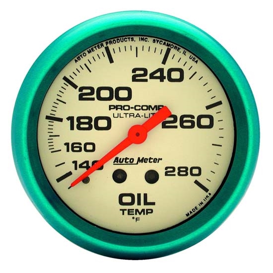 Auto Meter 4541 Ultra-Nite Mechanical Oil Temperature Gauge, 2-5/8 In.