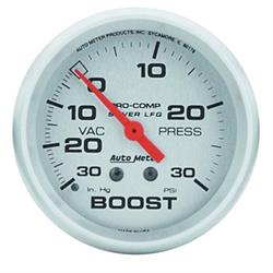 AutoMeter 4603 Ultra-Lite Mechanical Boost/Vacuum Gauge, 2-5/8