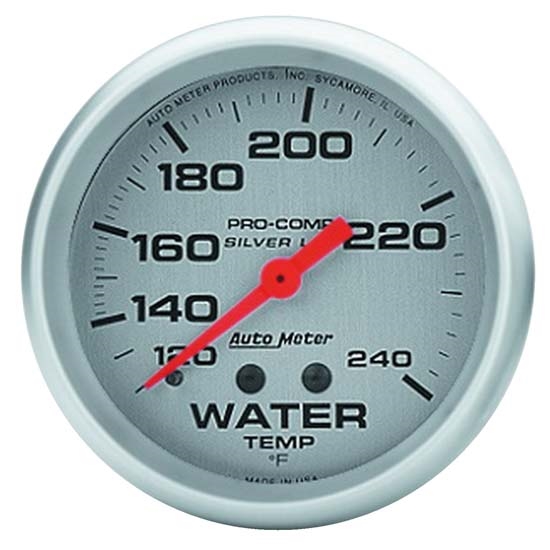 Auto Meter 4632 Ultra-Lite Mechanical Water Temperature Gauge, 2-5/8