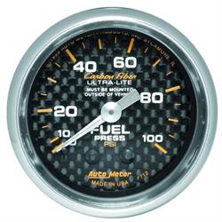 AutoMeter 4712 Carbon Fiber Mechanical Fuel Press. Gauge