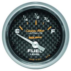 AutoMeter 4714 Carbon Fiber Air-Core Fuel Level Gauge,2-1/16 Inch