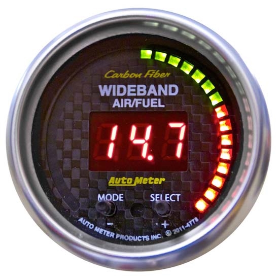 Auto Meter 4778 Carbon Fiber Digital Wideband Air/Fuel Ratio Gauge