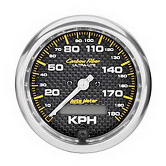 Auto Meter 4787-M Carbon Fiber Air-Core Speedometer Gauge, 3-3/8 Inch
