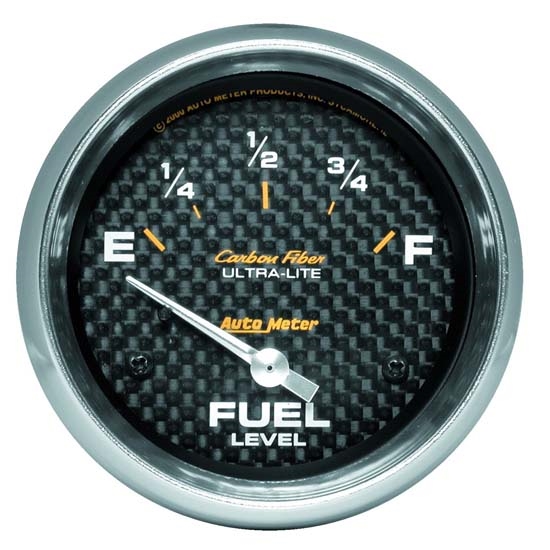 Auto Meter 4816 Carbon Fiber Air-Core Fuel Level Gauge, 2-5/8 Inch