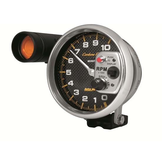 Auto Meter 4899 Carbon Fiber Air-Core Pedestal Tachometer Gauge