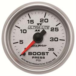 AutoMeter 4904 Ultra-Lite II Mechanical Boost Gauge,35 PSI,2-1/16