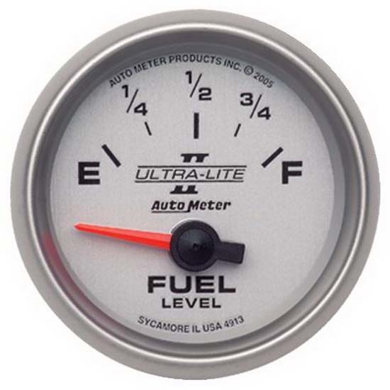 Auto Meter 4913 Ultra-Lite II Air-Core Fuel Level Gauge, 2-1/16 Inch