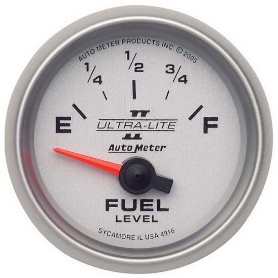 Auto Meter 4916 Ultra-Lite II Air-Core Fuel Level Gauge, 2-1/16 Inch