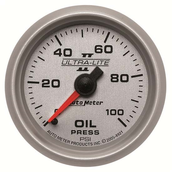Auto Meter 4921 Ultra-Lite II Mechanical Oil Pressure Gauge