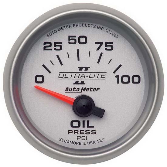 Auto Meter 4927 Ultra-Lite II Air-Core Oil Pressure Gauge, 2-1/16 Inch