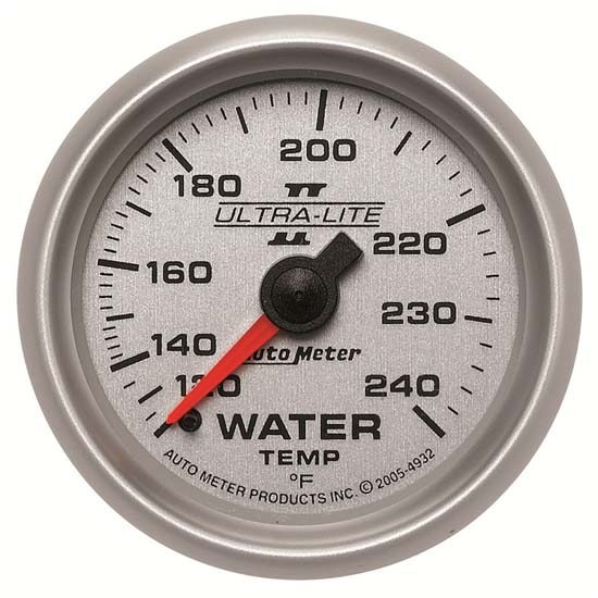 Auto Meter 4932 Ultra-Lite II Mechanical Water Temperature Gauge
