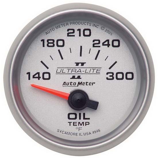Auto Meter 4948 Ultra-Lite II Air-Core Oil Temperature Gauge