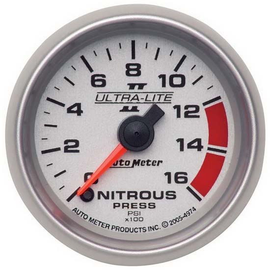 Auto Meter 4974 Ultra-Lite II Stepper Motor Nitrous Pressure Gauge