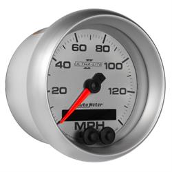 Auto Meter 4980 Ultra-Lite II Speedometer, 3-3/8, 0-140 MPH, Flat Lens