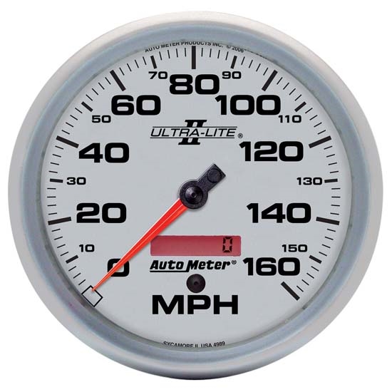 Auto Meter 4989 Ultra-Lite II Air-Core Speedometer, 160 MPH, 5 Inch