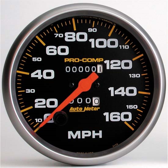Auto Meter 5154 Pro-Comp Mechanical Speedometer, 160 MPH, 5 Inch