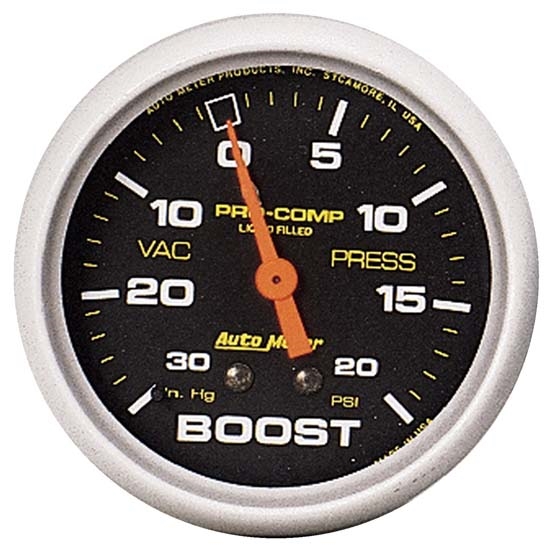 Auto Meter 5401 Pro-Comp Mechanical Boost/Vacuum Gauge, 2-5/8 Inch