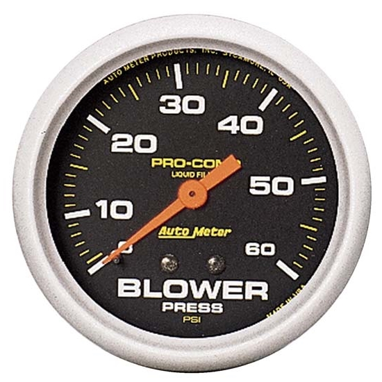 Auto Meter 5403 Pro-Comp Mechanical Blower Pressure Gauge, 2-5/8 Inch