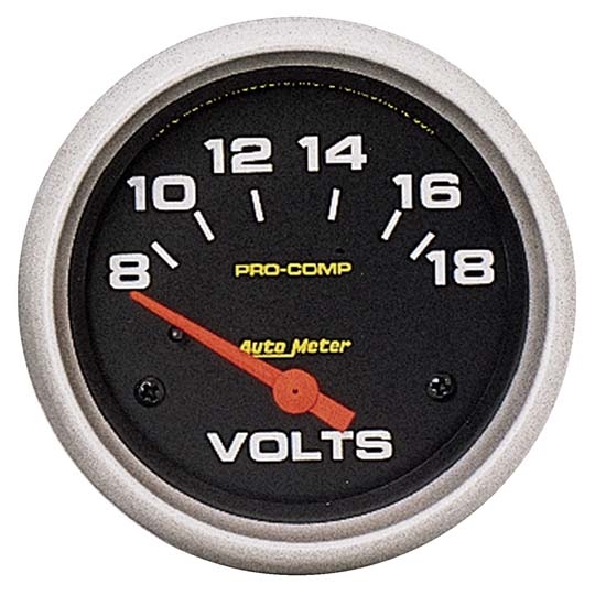 Auto Meter 5492 Pro-Comp Air-Core Voltmeter Gauge, 2-5/8 Inch