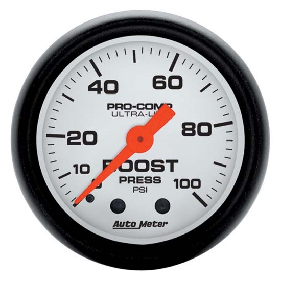 Auto Meter 5706 Phantom Mechanical Boost Gauge, 100 PSI, 2-1/16 Inch
