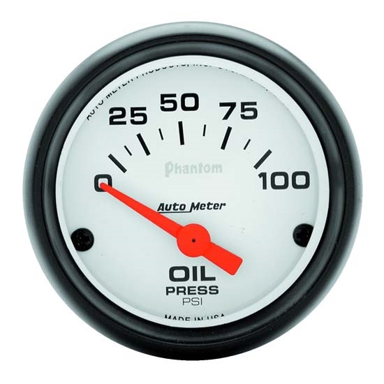 Auto Meter 5727 Phantom Air-Core Oil Pressure Gauge, 2-1/16 Inch