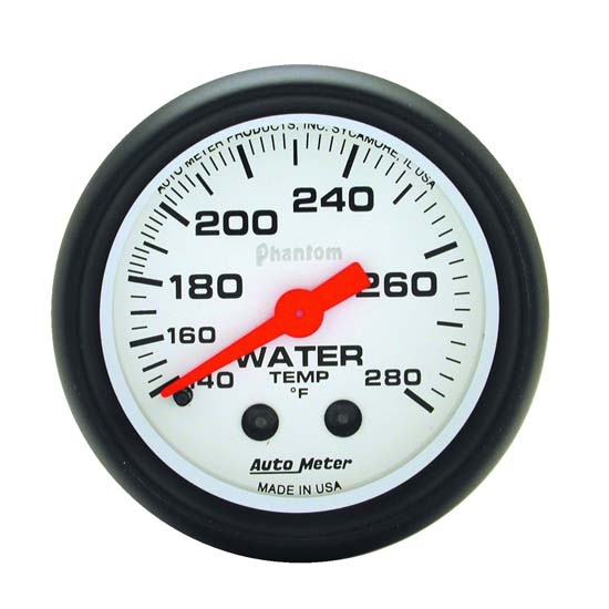 Auto Meter 5731 Phantom Mechanical Water Temperature Gauge, 2-1/16 In.