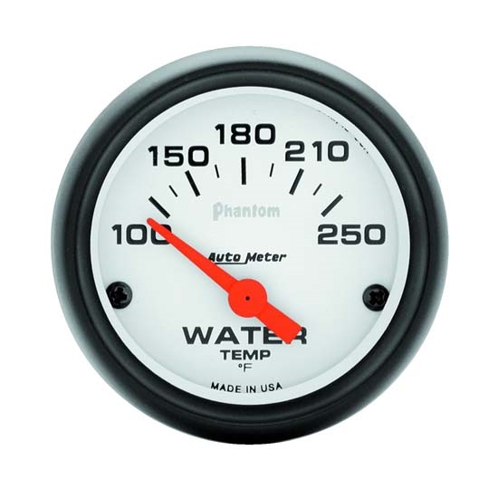 Auto Meter 5737 Phantom Air-Core Water Temperature Gauge, 2-1/16 Inch