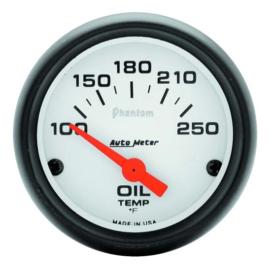 Auto Meter 5747 Phantom Air-Core Electric Oil Temp Gauge, 2-1/16 Inch