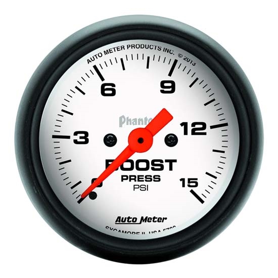 Auto Meter 5750 Phantom Digital Stepper Motor Boost Gauge, 2-1/16 Inch