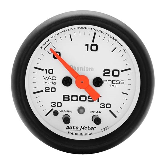 Auto Meter 5777 Phantom Digital Stepper Motor Boost/Vacuum Gauge