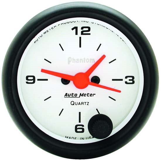 Auto Meter 5785 Phantom Quartz Clock Gauge, 2-1/16 Inch